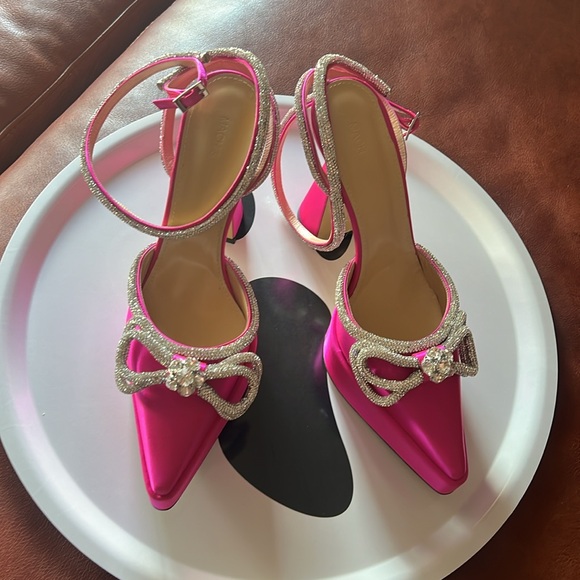 Mach & Mach Strass Bow Double Ankle-Strap Pumps size 10/Eu 40 - Picture 3 of 10